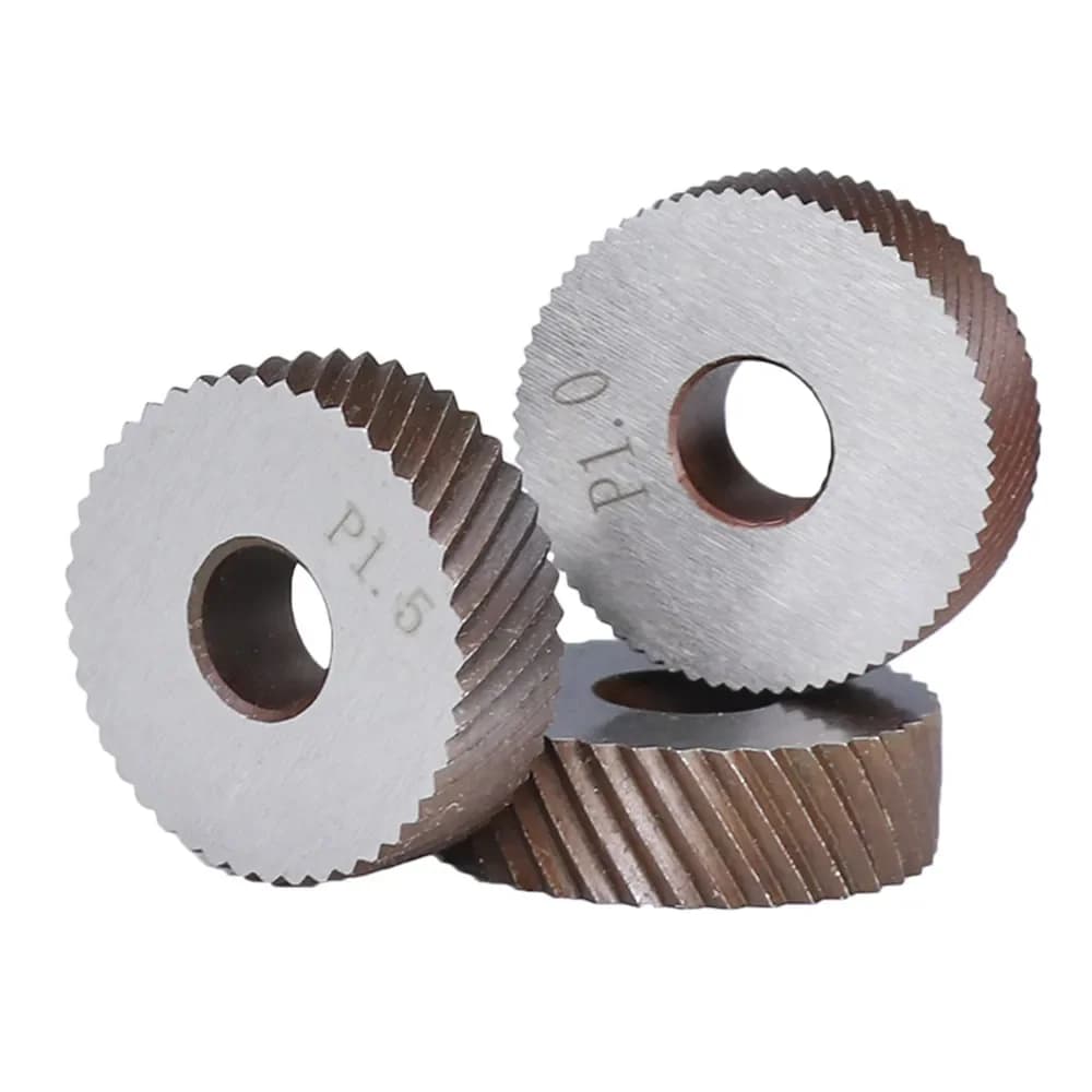 Diagonal Thick Knurling Wheel for Metal Lathe 2pcs 1.5mm Tools
