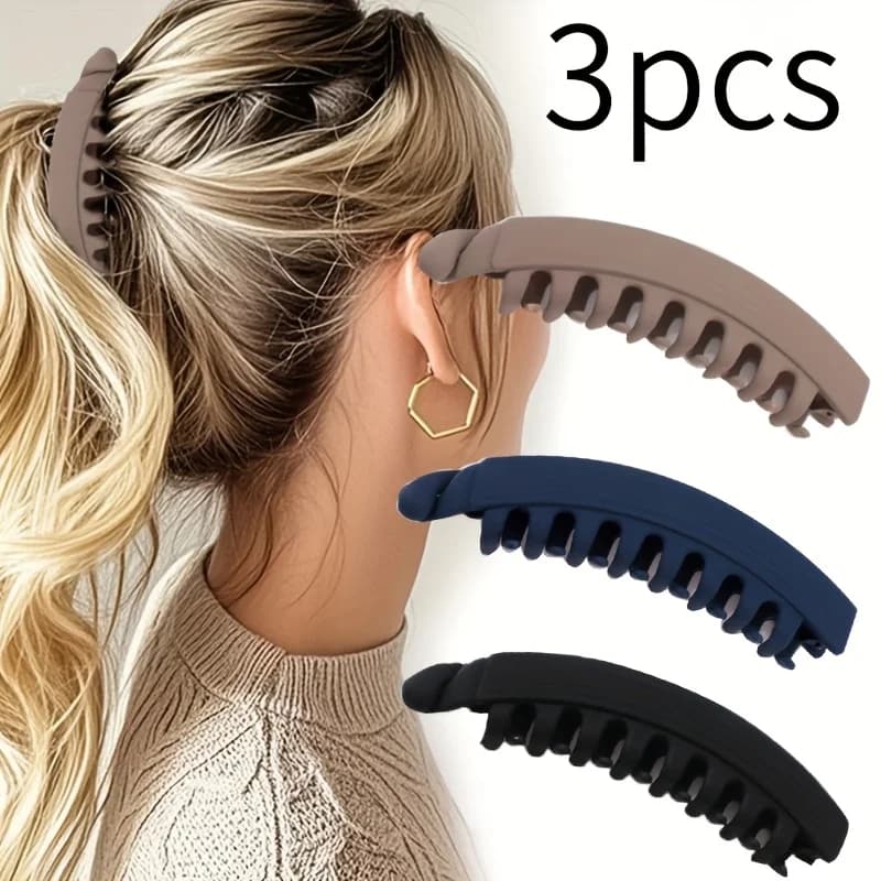 1/3/6pcs set of large banana clips, with ample hair output, sturdy ponytail clip, high-end twist clip, versatile for daily use