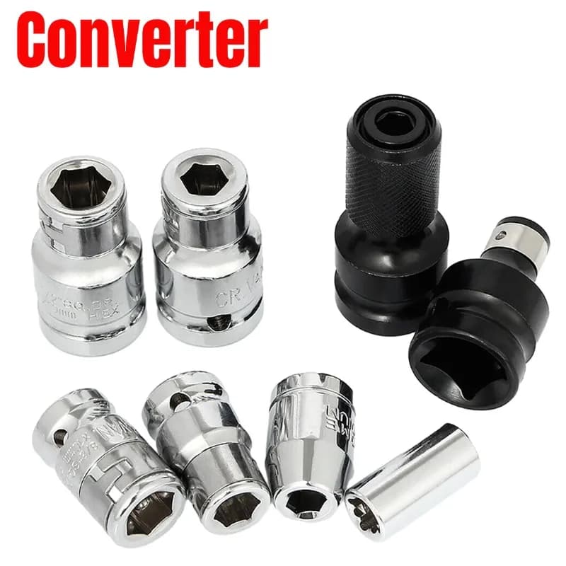 1Pc Impact Socket Adapter Converter 1/2 To 1/4 1/4 3/8 Square Nut Quick Wrench Ratchet Adapter Spanner Manual Tools Parts