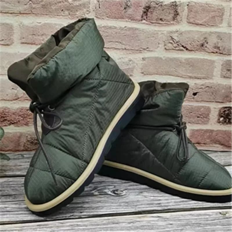Winter Bread Boots Women Fashion Flat Lace-up Casual Shoes Women Comfortable Versatile Low Top Snow Boots Ladies Plus Size 36-43
