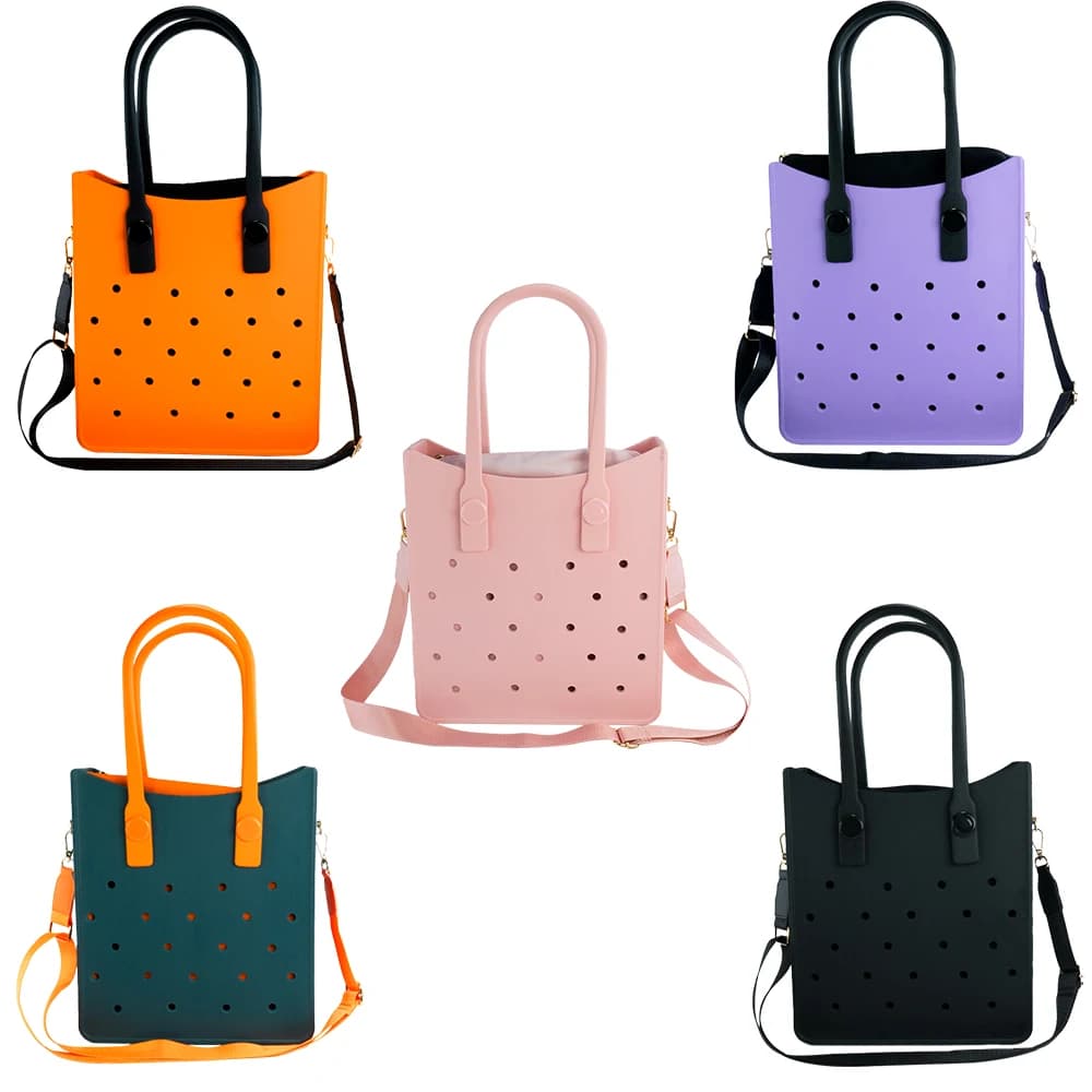 New Women Shoulder Handbag Pink Black Female Laptop Bag fit Personalized Bag Charms Accessories Fashion Women Beach Travel Bag