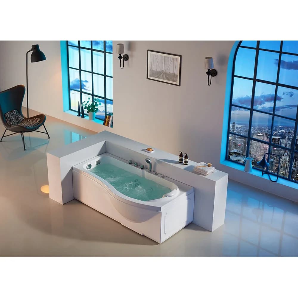 Cheap Bathtub Spa Bath Massage Bathtub Acrylic Apartment Combo Massage (air & Whirlpool) Traditional Drainer High Quality Indoor