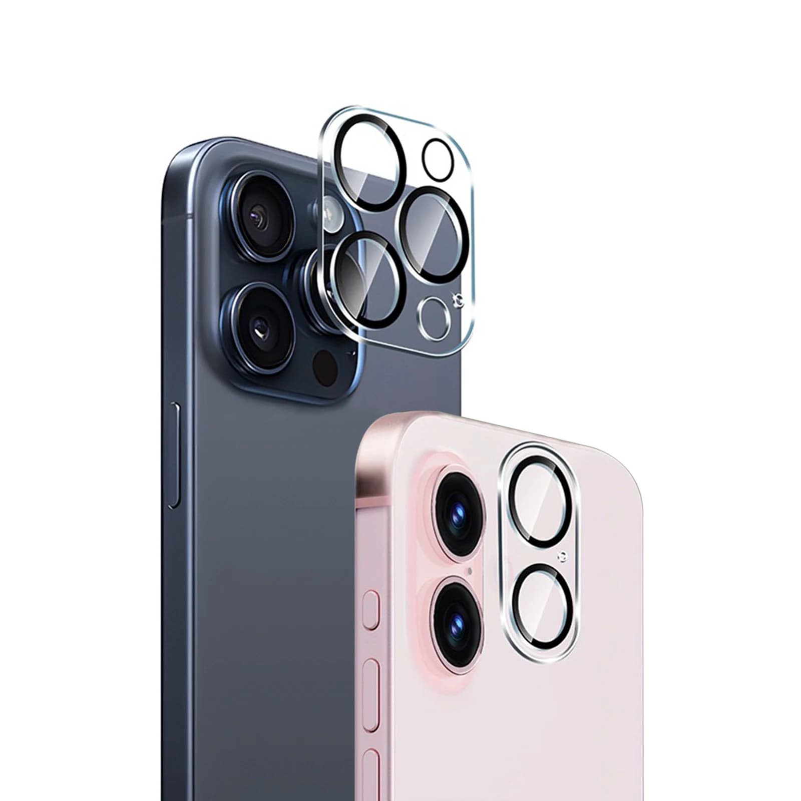 For iPhone 16/16 Plus/16 Pro/16 Pro Max Camera Lens Film, 9H Hard Glass, One Piece Full Coverage Full Lens Protectio