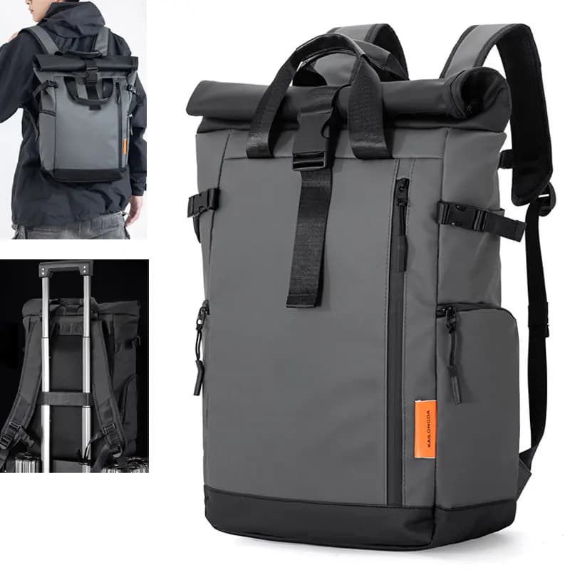 Men's Travel Bag 15.6inch Laptop Computer Backpack Outdoor Waterproof Camping Hiking School Bag College Business Rucksack