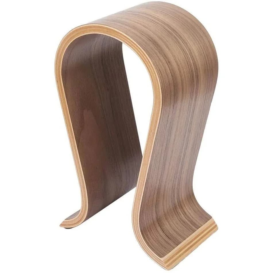 Universal Walnut Wood Headphone Stand Solid Wood Earphone Hanger Headset Holder Display Shelf for Gaming Headphones Accessories