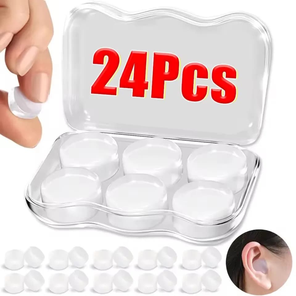 Soft Silicone Earplugs Wax Ear Plugs Reusable Noise Cancelling Gel Ear Plugs Waterproof Earbuds for Sleeping Flying Swimming