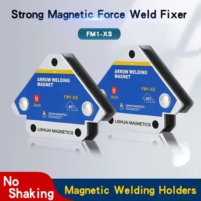 Hot 12.5KG Magnetic Welding Holders Angle Solder Arrow Magnet Weld Fixer Positioner Ferrite Holding Auxiliary Locator Tools 2pcs