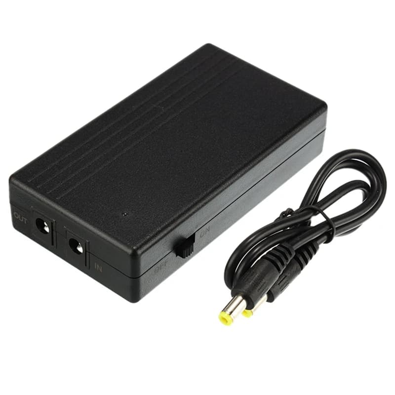 Multipurpose Mini UPS DC Battery Backup Security Standby Power Power Supply Black ABS Uninterruptible Power Supply