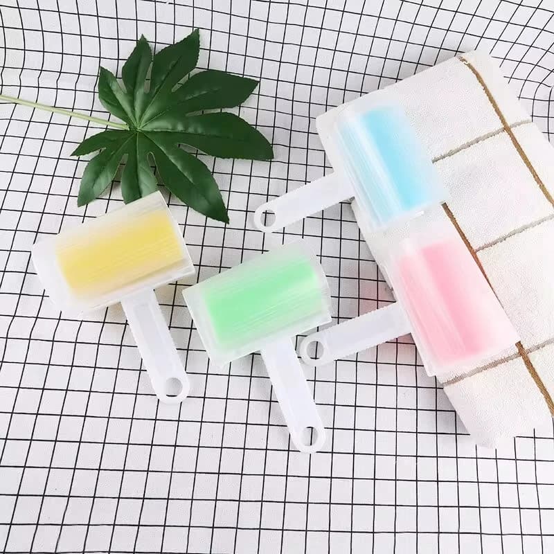 Roller Hair Sticker Device Portable Washable Sticky Clothes Hair Duster Mini Foldable Sticky Lint Brush