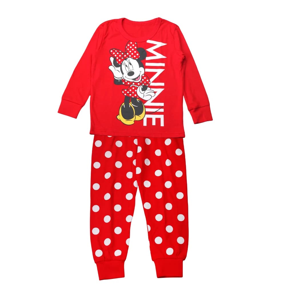 New Spring Kids Pjs Sets Minnie Pajamas for Children Cotton Boy Sleepwear Baby Pyjamas Long Sleeve Girl Sets Nightwear 2-7Years