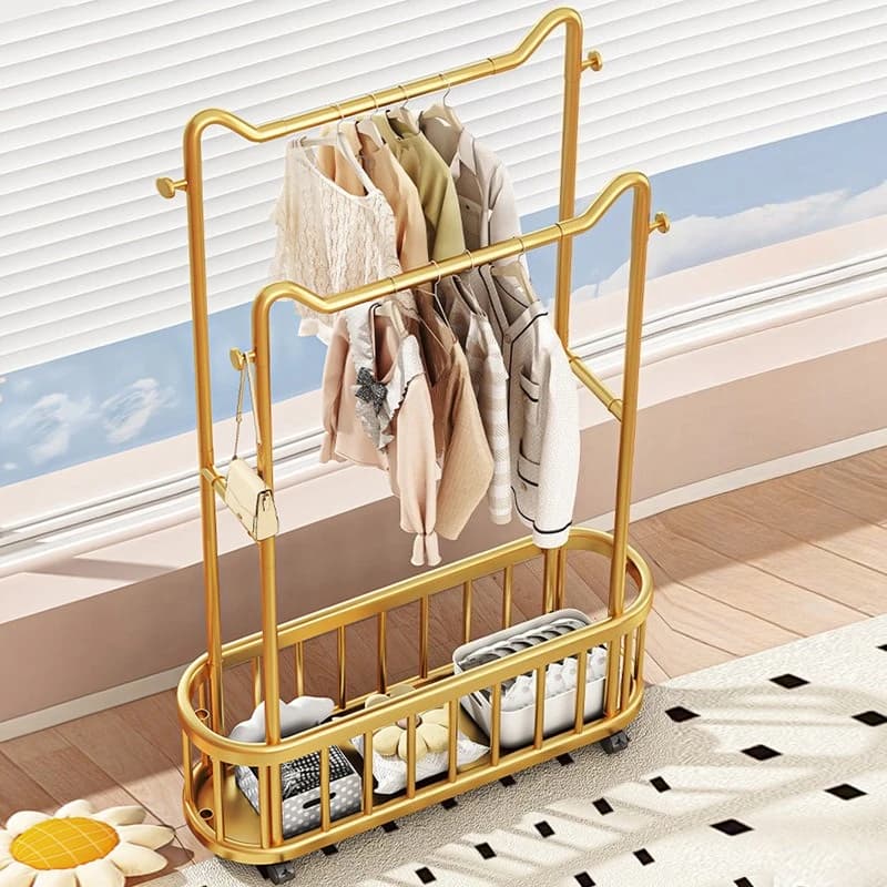 Household Clothes Hanger Floor-standing Bedroom Simple Clothes Hanger Clothes Rack Popular Coat Rack Clothes Hanger Storage