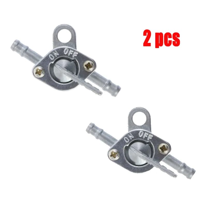 2pc Universal Motorcycle Scooter SUV Inline Petrol Fuel Tap on-Off Switch Motobike for 90cc 110cc 120cc 125cc 140c