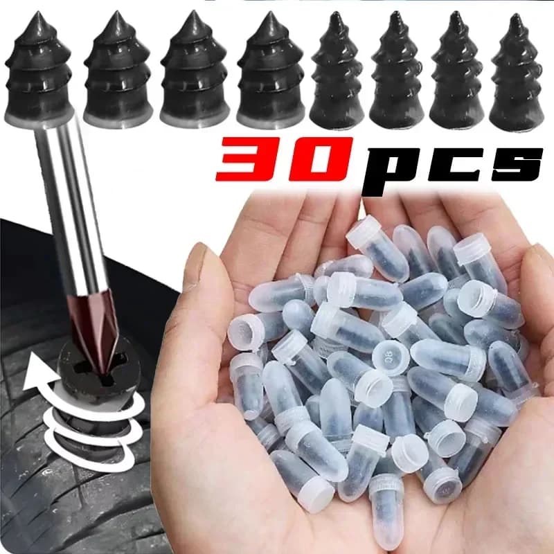 10/20/30Pcs Car Tyre Repair Rubber Nails Set Universal Cars Motorcycle Patch Nails Truck Bicycle Scooter Puncture Repair Tools