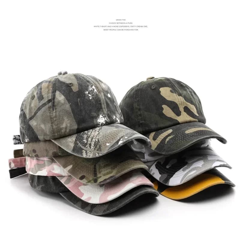 Japanese Style Street Tide Brand Soft Top Camouflage Baseball Cap Female Face Little Wild Peaked Cap