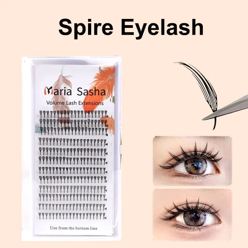 MARIA Comic Spire Eyelash Extension Individual Natural Cashmere Manga False Eyelashes Super Soft Feather Shape Pteris Lashes