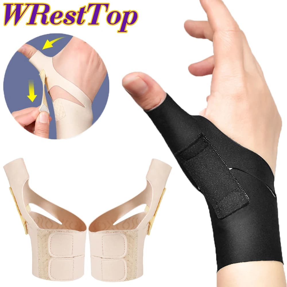 1Pcs Thumb Brace & Wrist Stabilizer Pain Relief Right or Left Hand, Soft Thumb Compression Sleeve Protector for Women and Men