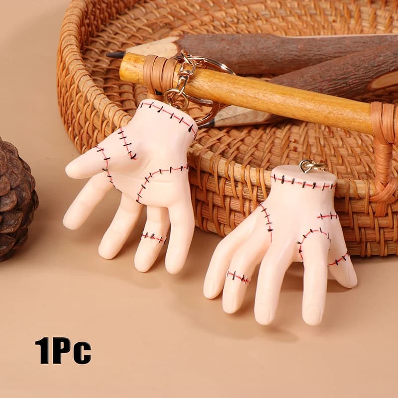 Severed Hand Horror Pendant Soft Hand Keychain Simulation Hand Keyring Backpack Pendant Car Key Holder Christmas Decoration Gift