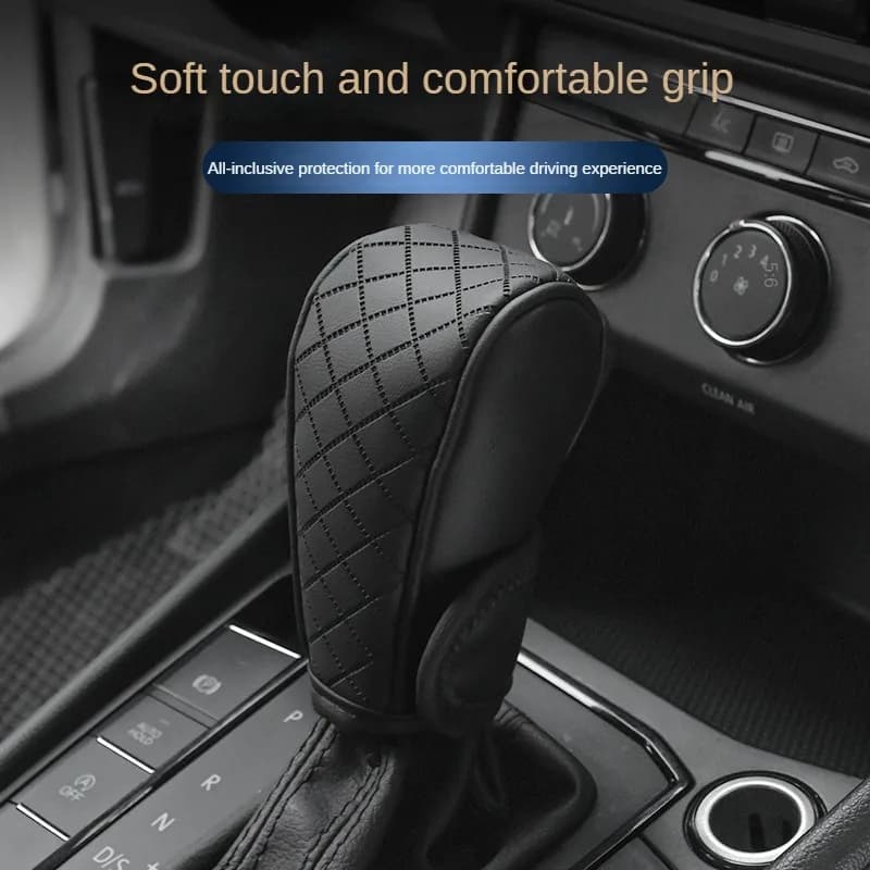 High Quality Car Shift Handle Cover PU Leather Non-slip Wear-resistant Universal Car Automatic Gear Sheath Car Decoration
