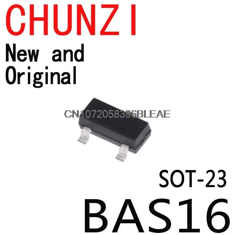 100PCS New and Original A6 A6W SOT-23 SMD Transistor BAS16