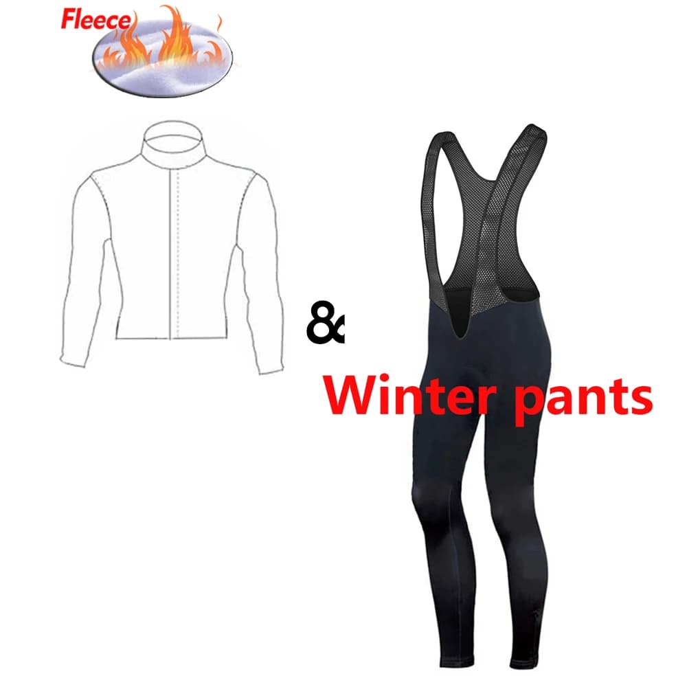 Customized Cycling Winter Fleece Long Sleeved Pants Bike Hat Headscarf Sunscreen Arm Strips Sunscreen Scarf Mask Shoe Cover