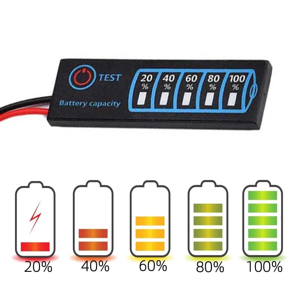 18650 Li-ion Lipo Lithium 5-30V Lead Acid Battery Level Indicator Tester LCD Display Meter Module Capacity Voltage Meter