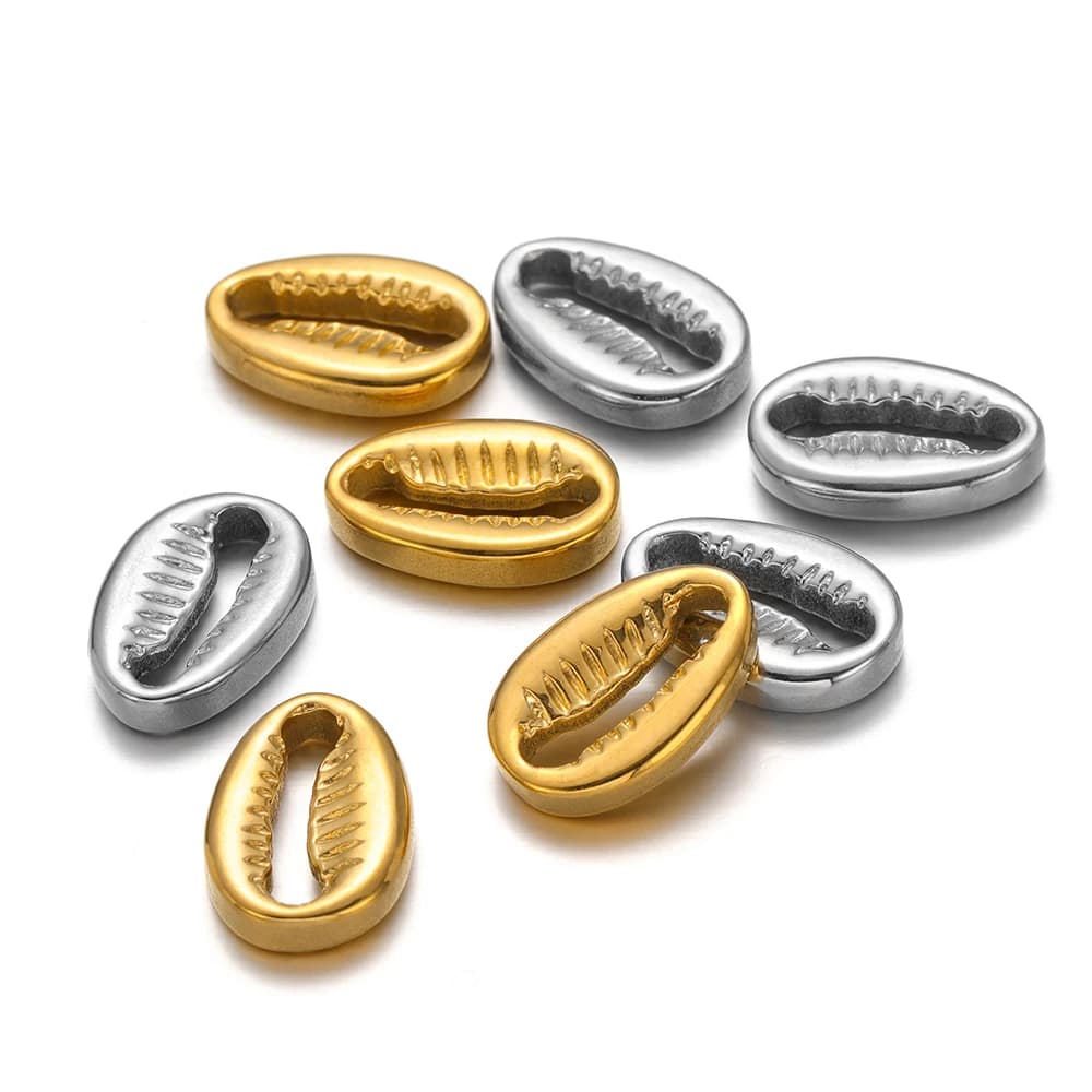 5pcs Stainless Steel Shell Charms Pendants for DIY Jewelry Connectors Necklaces Bracelet Earrings Making Accessories Supplies