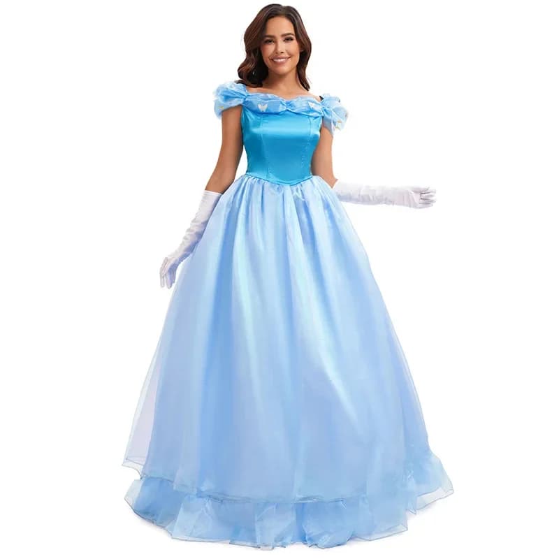 Disney Princess Blue Dress Stage Performance Costumes Sets Halloween Snow White Cosplay Costumes Cinderella Cosplay Costumes
