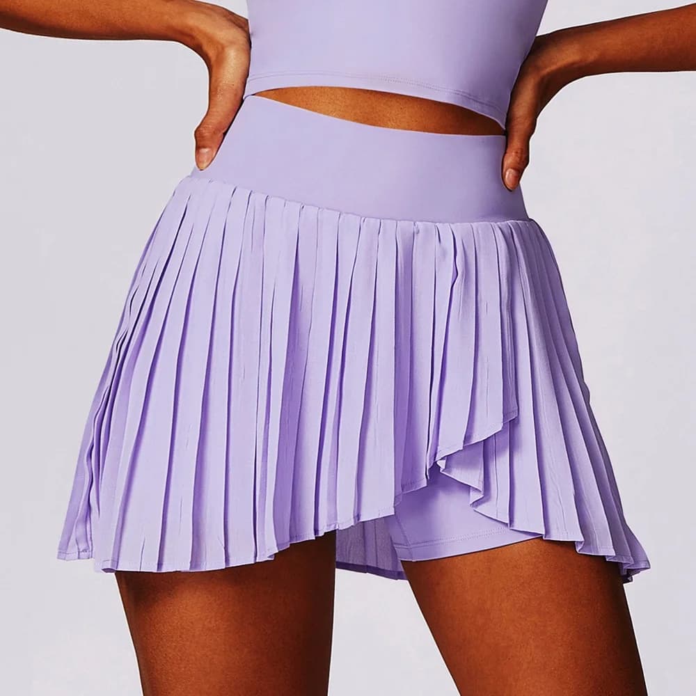Cloud Hide Girl Pleated Sports Skirts Dancing Golf Tennis Skirt for Women Gym Workout Fitness Shorts High Waist Running Skort