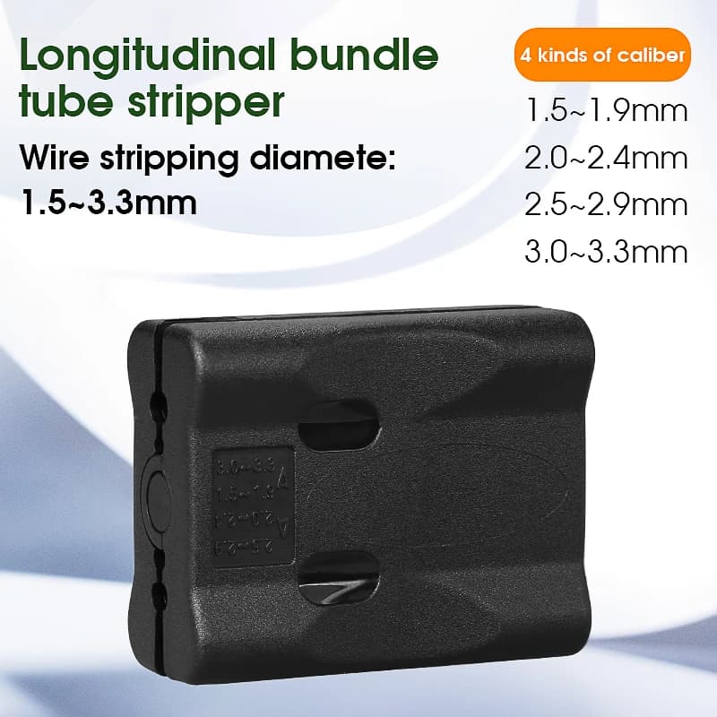 1.5-3.3mm FTTH Fiber Optic Tool Longitudinal Buffer Tube Stripper Cable Jacket Slitter