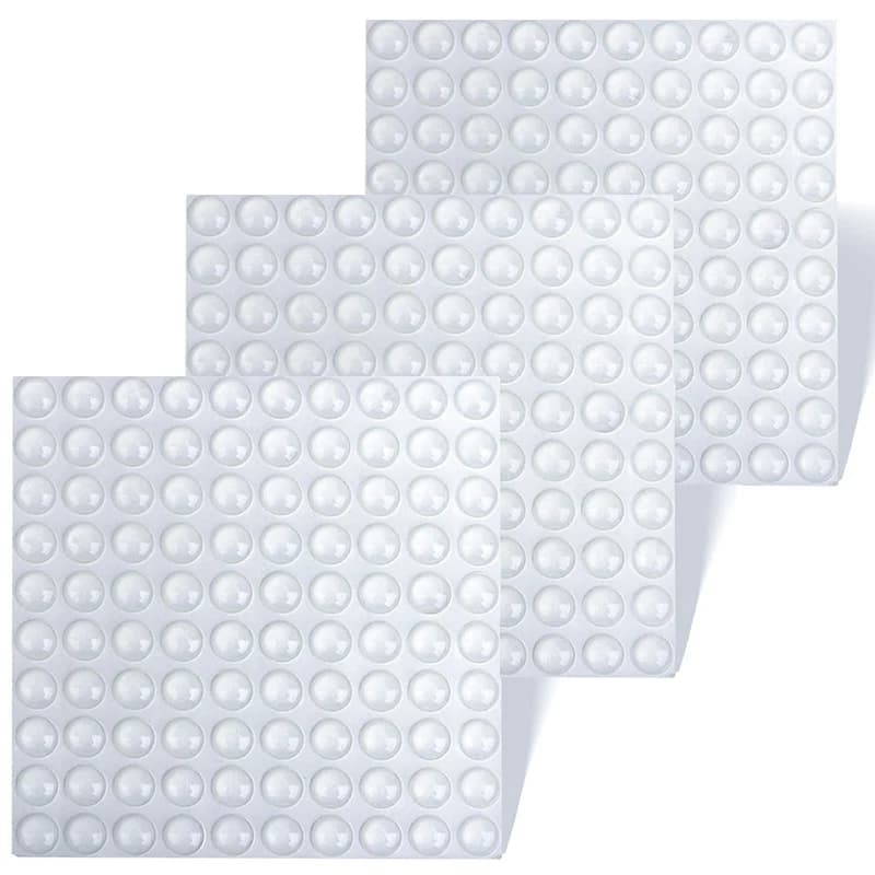 100Pcs Soft Silicone Rubber Anti Slip Bumpers Feet Pads Damper Buffer Cabinet Bumpers Silicone Furniture Pads Drawer Door Pad