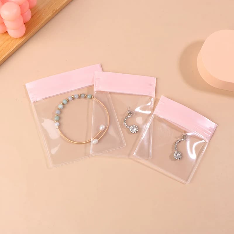10Pcs Thicken EVA Jewelry Package Bags Transparent Anti-Oxidation Organizer Bag Jewelry Display Storage Self Sealing Pouches