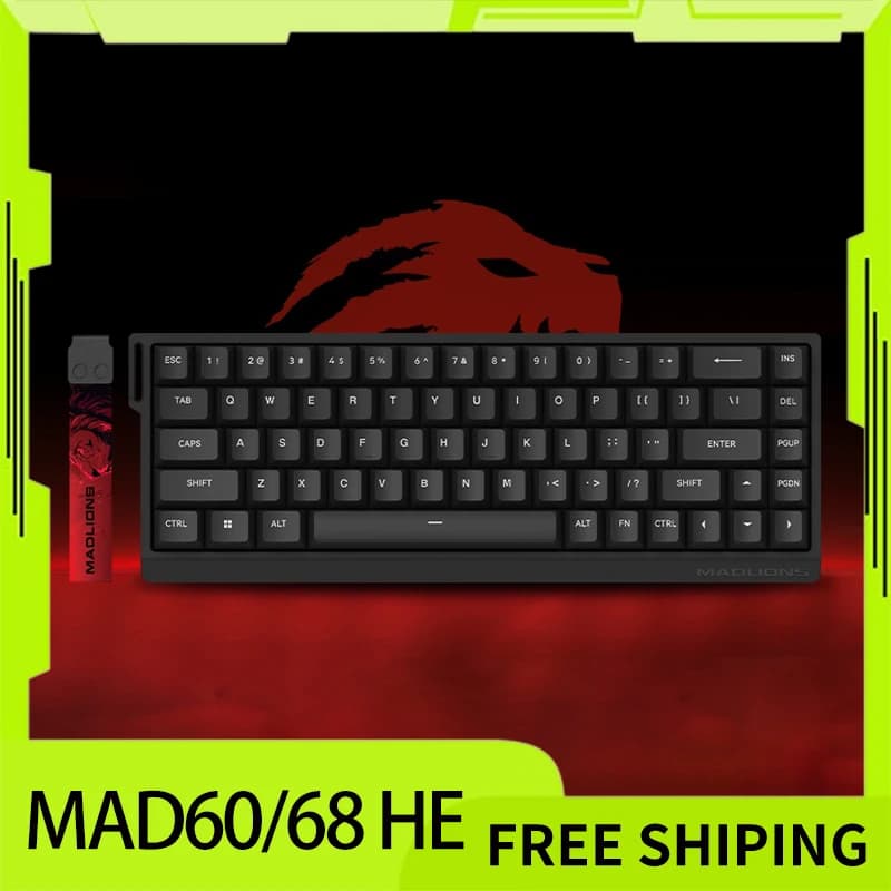 FGG Madlions Mad60 Mad68 He Mechanical Keyboard Magnetic Switch 8k Wired Rgb Hot Swap Custom Keyboard Esport Game Gift Accessory
