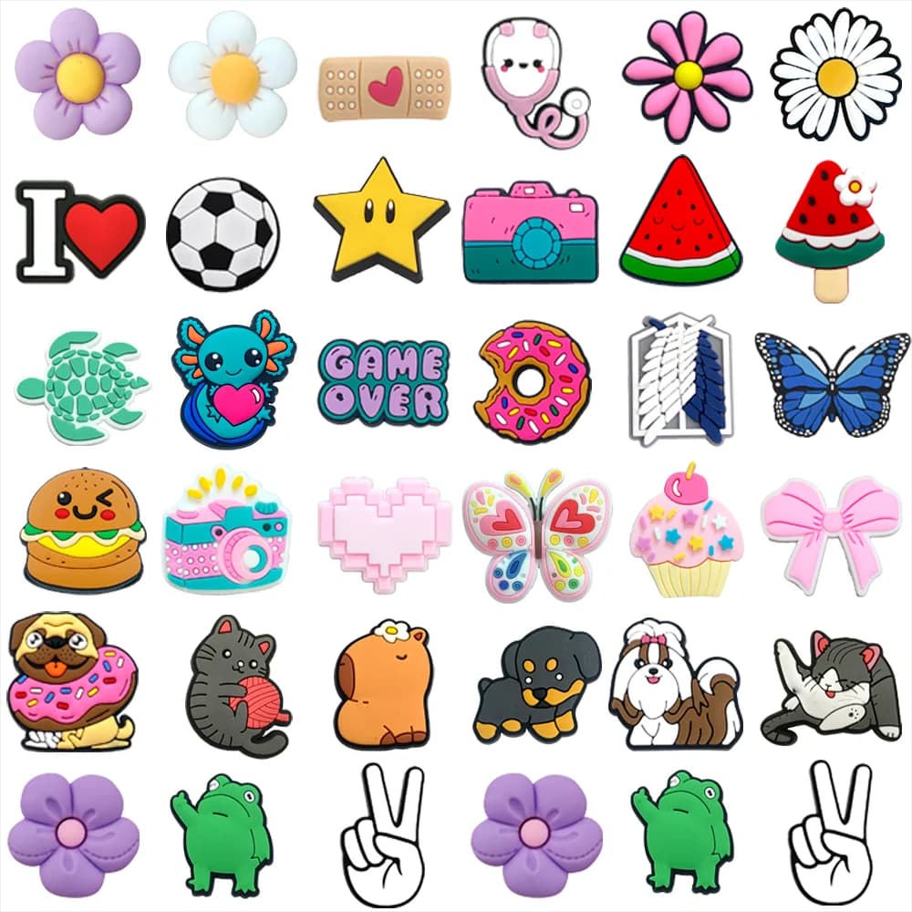 1Pcs Cute frog PVC Shoe Charms X-mas Gift Kids Shoes Accessories Girl Women Watermelon Pins Sandals Buckle Decoration