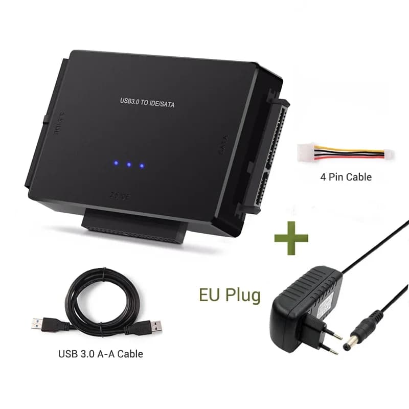 USB 3.0 to SATA IDE Hard Disk Adapter Converter Cable for 3.5 2.5 inch HDD/SSD CD DVD ROM CD-RW 3 in 1 IDE SATA Adapter