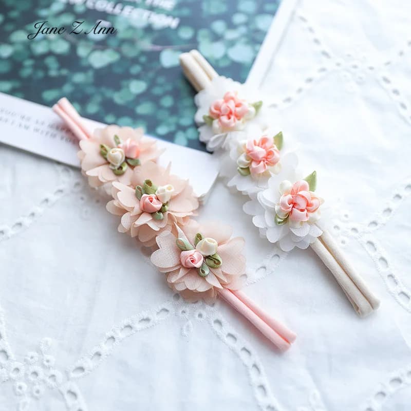 Flower headwear baby thin floral hair accessories children baby headband newborn studio shooting props