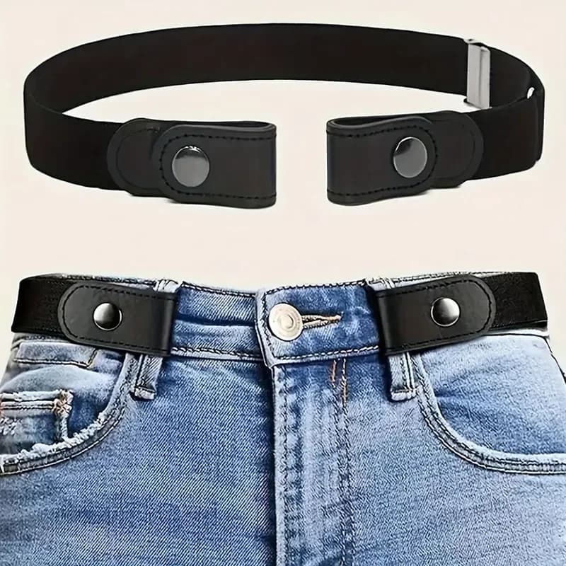 Traceless Invisible Elastic Belt Women's Belt Jeans Pants Men's Elastic Belt