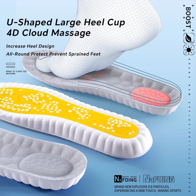 1pair Sport Insoles Arch Support Breathable Technology Design Shock Absorption Shoe Pad Outdoor Running Rzoom Air Cushion Insole