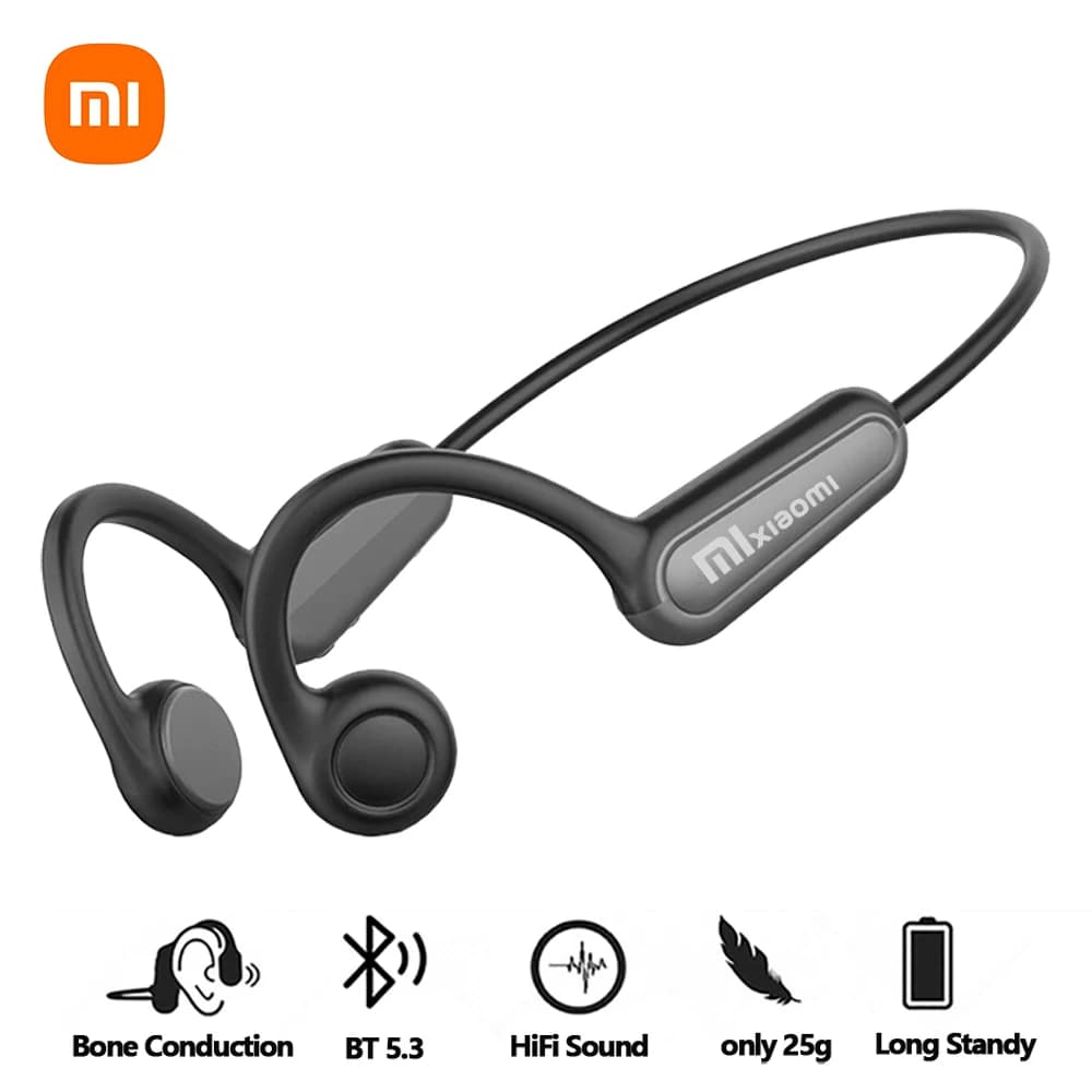 Xiaomi Mijia Real Bone Conduction Sport Headphone Wireless Earphone Bluetooth-Compatible Headset Hands-free with Mic for Running