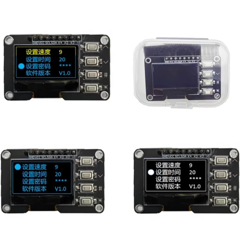 0.96-inch OLED display screen white/blue 12864 screen module with matrix 4 key interfaces keyboard IIC SSD1315