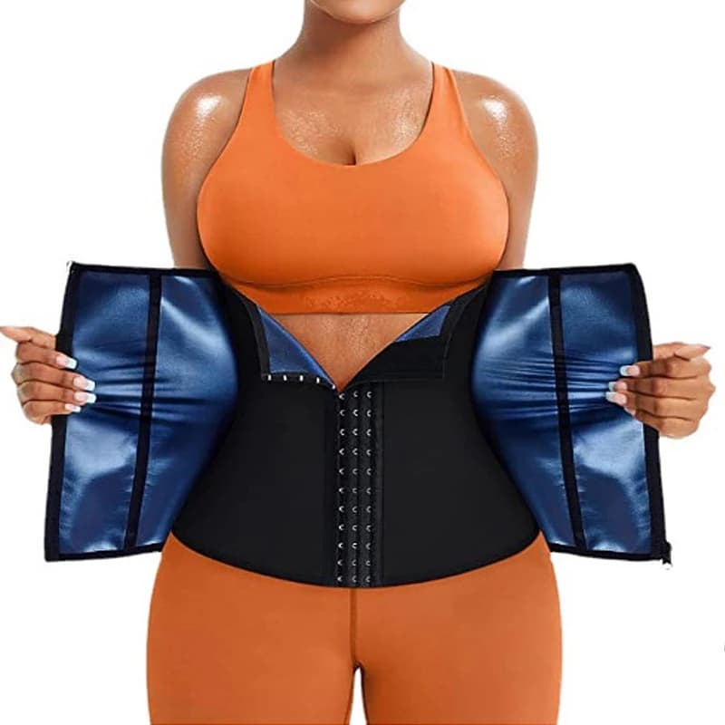 BurVogue Women Waist Trainer Trimmer Corset Sweat Belly Band Sports Girdle Sauna Suit Waist Trimmer Sweat Bands for Stomach