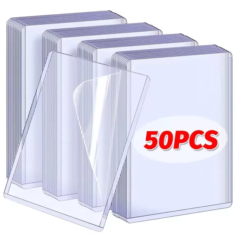 1/25/50Pcs Transparent Korean Kpop Card Sleeve with Protective Film Clear Card Holder Idol Photo Game Card Cover 35PT