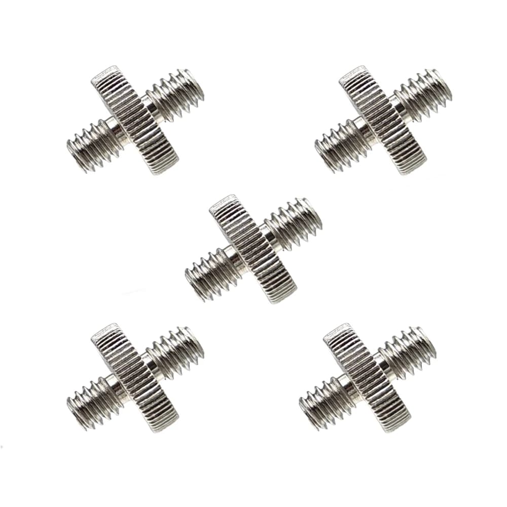 Metal Double Male 1/4 Inch Adapter Screw 1/4" Male to 1/4" Male Threaded Supports Tripod Stand Action Camera Accessories