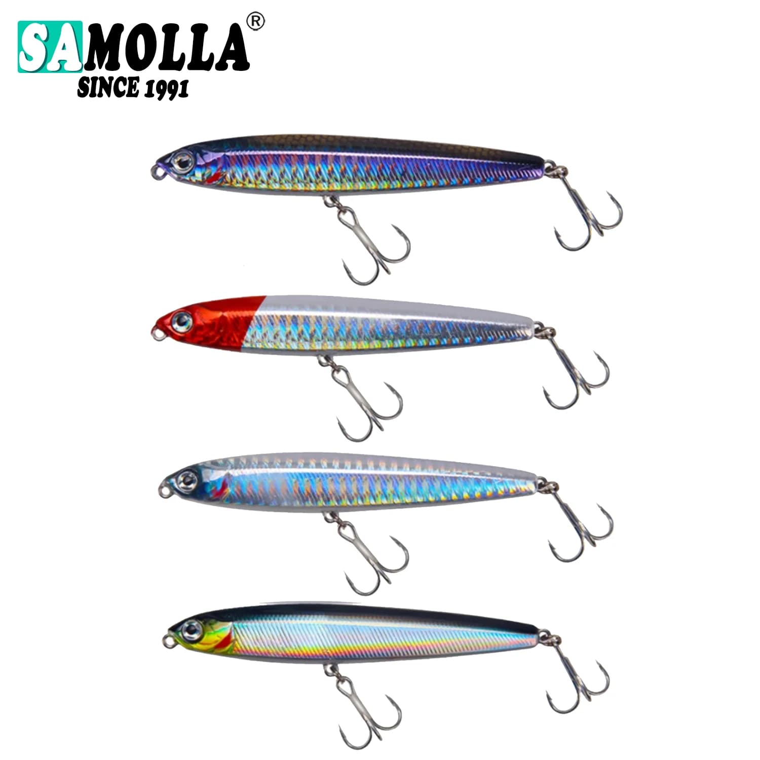 Fishing Lure 4pcs/set Pencil Sinking 10cm 24g Bass Fishing Tackle Saltwater Lures Fish Bait Trolling LureFishing Accessories