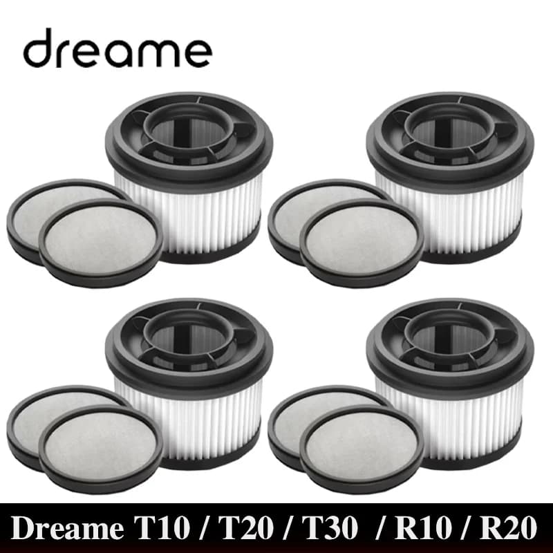 Dreame T10 / T20 / T20 Pro / T30 / T30 Neo / R10 / R10 Pro / R20 Replacement Parts Pre Post Filter Accessories