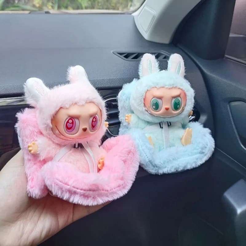 15-17cm Car Doll Seat Labubu Doll Safety Seat Cute Doll Air Outlet Aromatherapy Decoration Car Interior Decoration