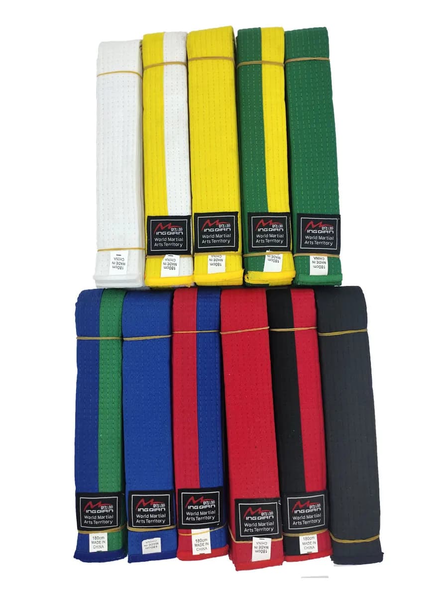 Belts Taekwondo Karate Judo Aikido Kendo 4cm Width Student Test Kids Polyester Cotton White Yellow Green Blue Red Black