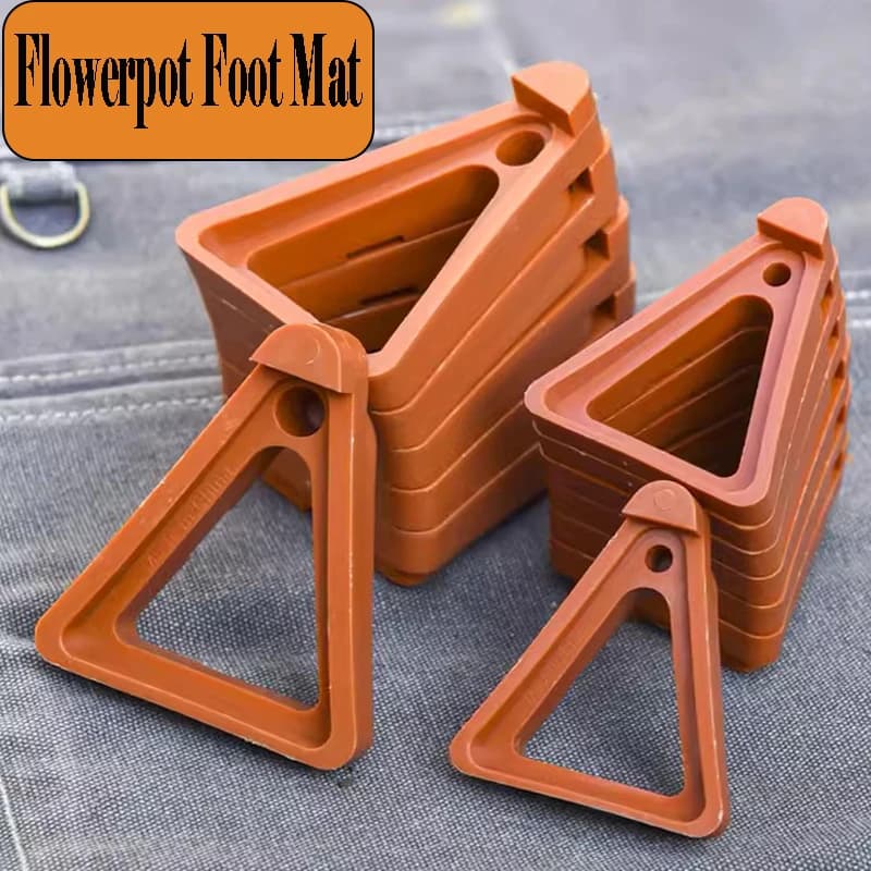 10PC Flower Pot Pad Foot Tray Bottom Support Plastic Base Bottom Pad High Support Green Plant Pot Breathable Anti-Rotten Root