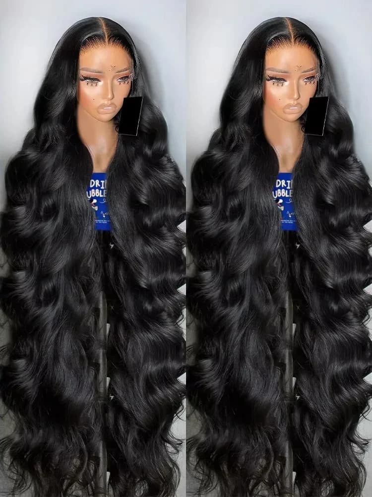 Mossily 40 Inch Body Wave 13x6 HD Lace Frontal Wigs Human Hair 200 Density Brazilian 13x4 Transparent Lace Front Wig For Women