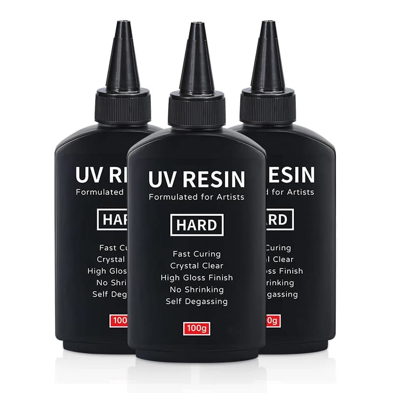 UV Resin 100g/200g/300g resin - Upgraded Hard Type Crystal Clear Ultraviolet Curing UV Epoxy Resin for Craft Jewelry Making