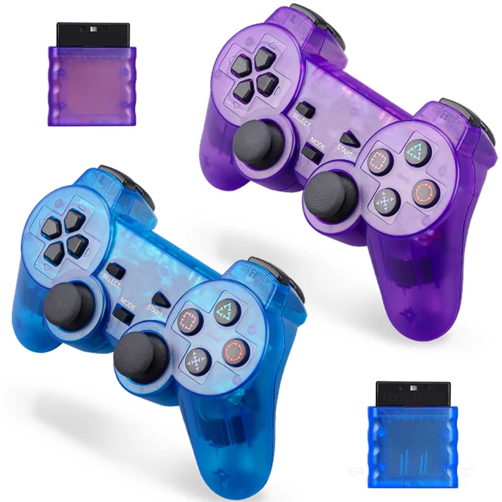 Wireless Gamepad for Sony PS2 Game Controller for Playstation 2 Joystick for PC Joypad USB Game Controle with Dual Vibration